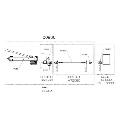 PARTES HIDRÁULICAS PARA EXTRACTORES ENERPAC SERIE 00900